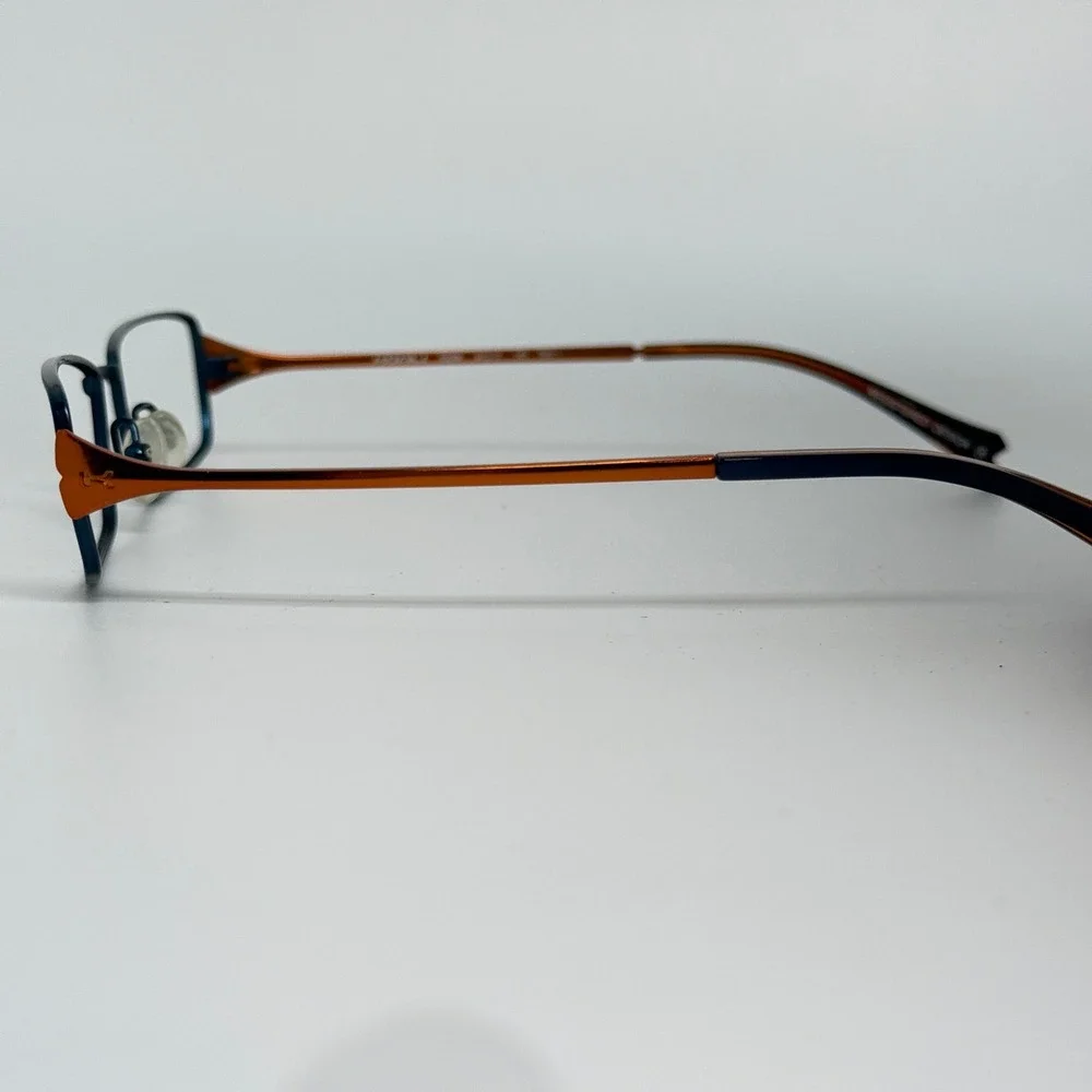 Morel France Koali 6306K Blue Copper Rectangular Eyeglass Frames 51-17-140 21566
